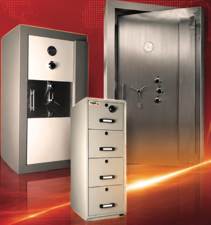 Sollingen safe, fire-resistant filing cabinet and stainless vault door
